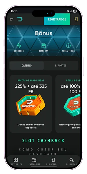 Vantagens do app Drip Casino